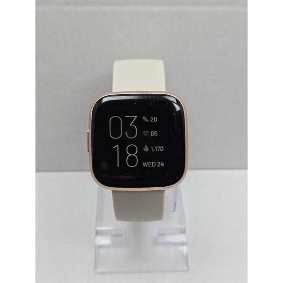 Fitbit Versa 2 Smartwatch Pink 40mm Alexa WR50M Always On Display No Charger - Picture 1 of 10